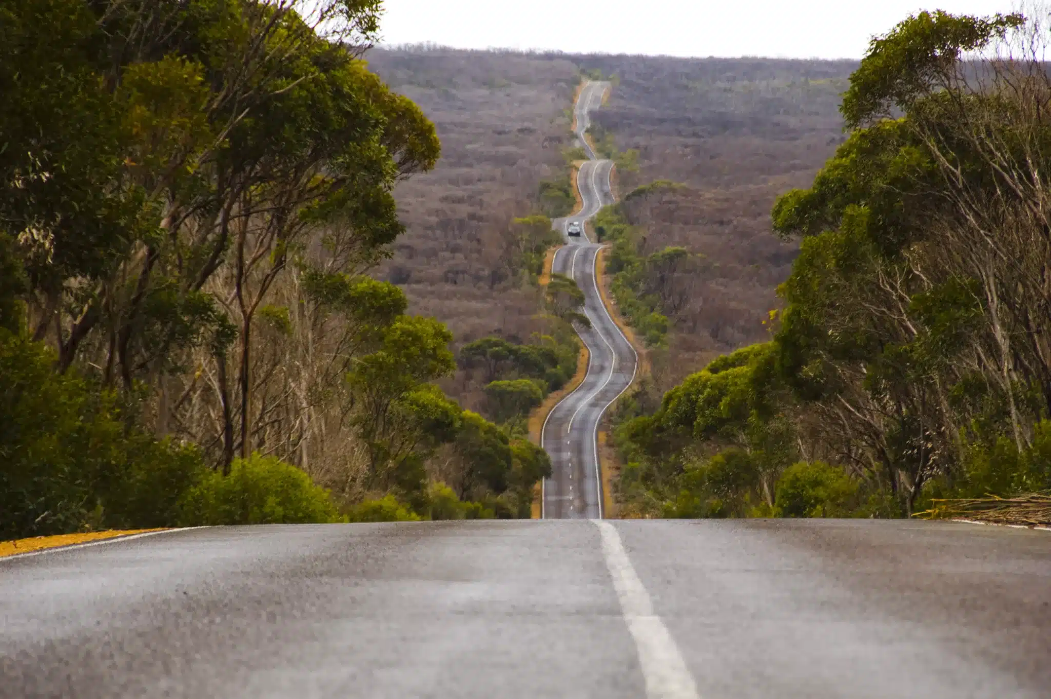 Long Winding Road on Flinders Chase National Park, Kangaroo Island, South Australia.