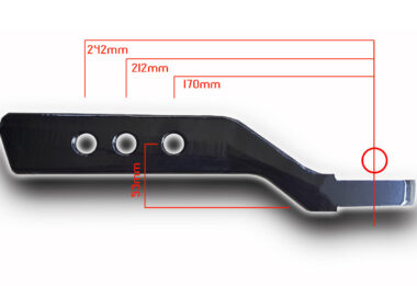 FORGED 7/8" hole Tow Tongue CUT (2 inch drop)