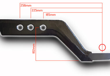 FORGED 7/8" hole Tow Tongue CUT (4 inch drop)