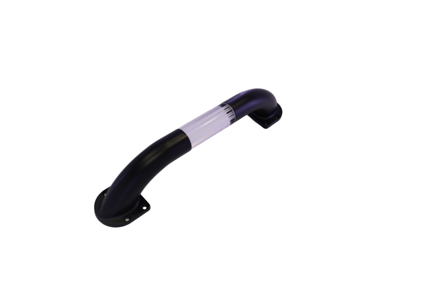Austrack Blue Light Entry Door Handle - BLACK