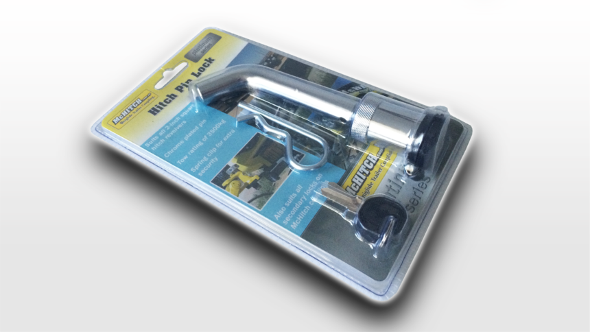 Hitch Pin - Locking (chrome) for Drop-On